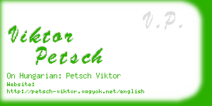 viktor petsch business card